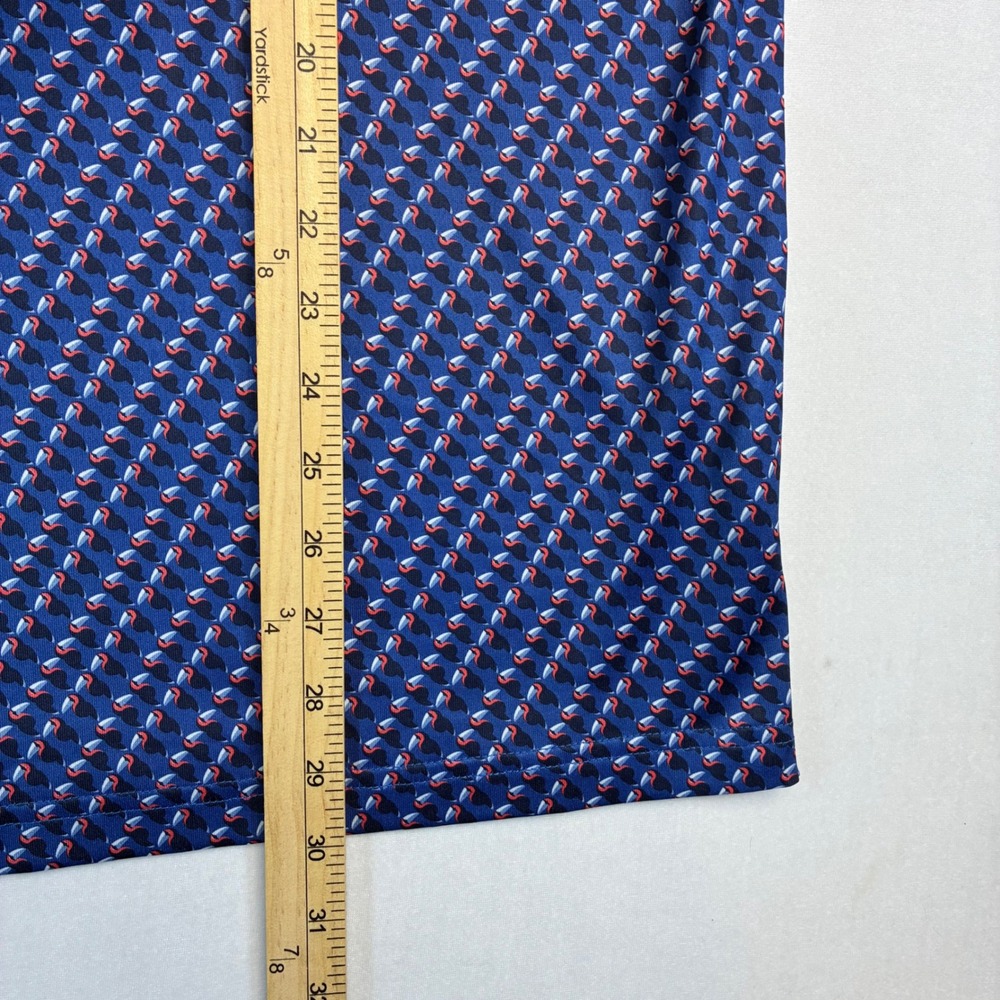 Ben Hogan Polo Shirt Mens 2XL Navy Blue Toucan Print‎ Performance Golf Stretch - Picture 5 of 7